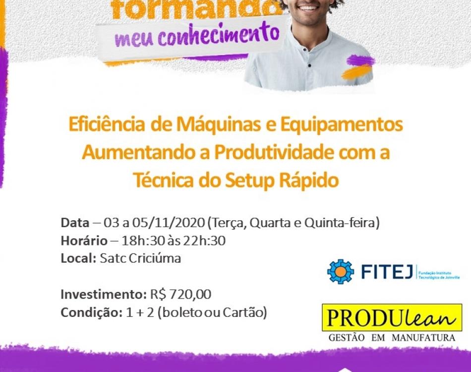 EFICINCIA DE MQUINAS E EQUIPAMENTOS - 17 a 19/11/2020