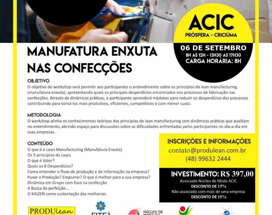 MANUFATURA ENXUTA NAS CONFECES - 06/09/2019